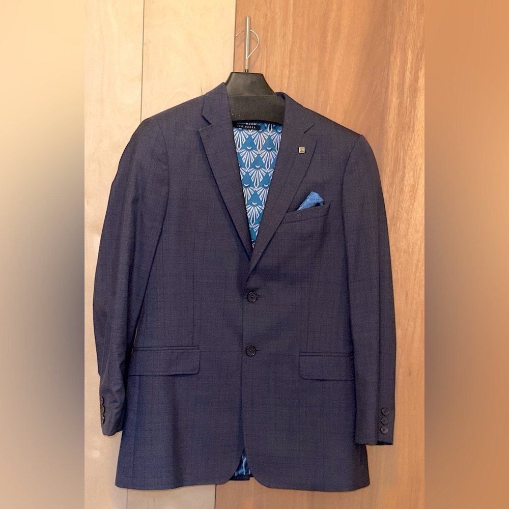 3 piece suit. Jacket and vest are 38R while pants are 30x30 (altered at TB)